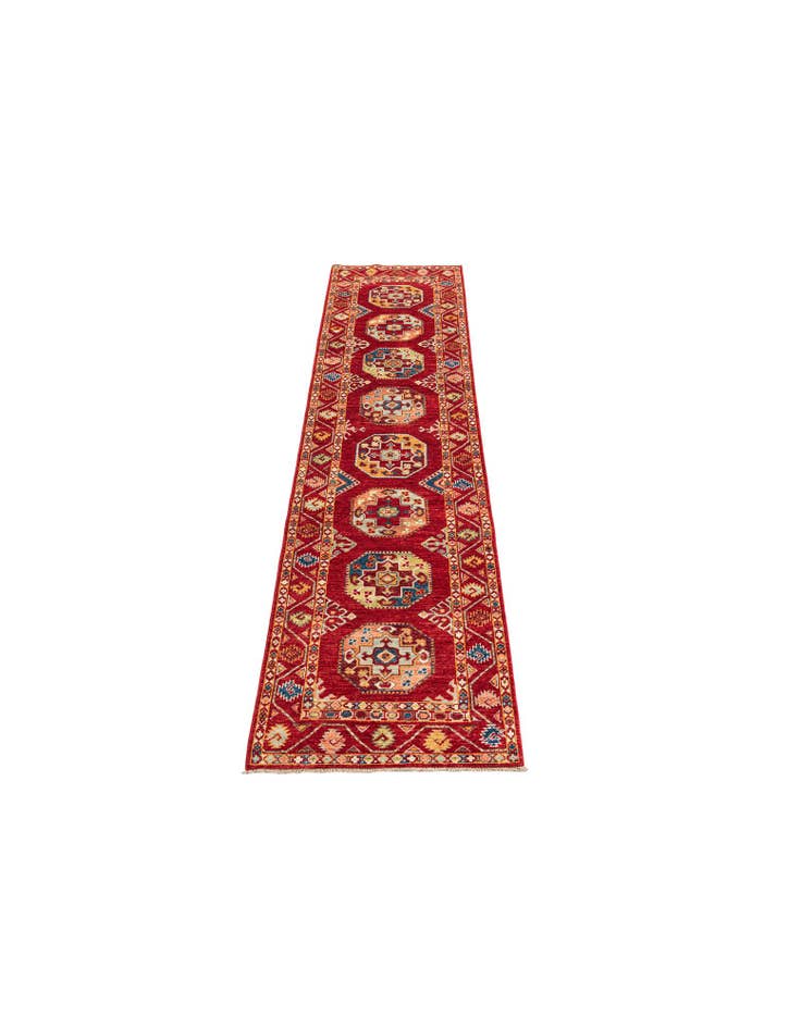 Detail image of 2' 8 x 9' 8 Hand Knotted Kazak Runner Rug
