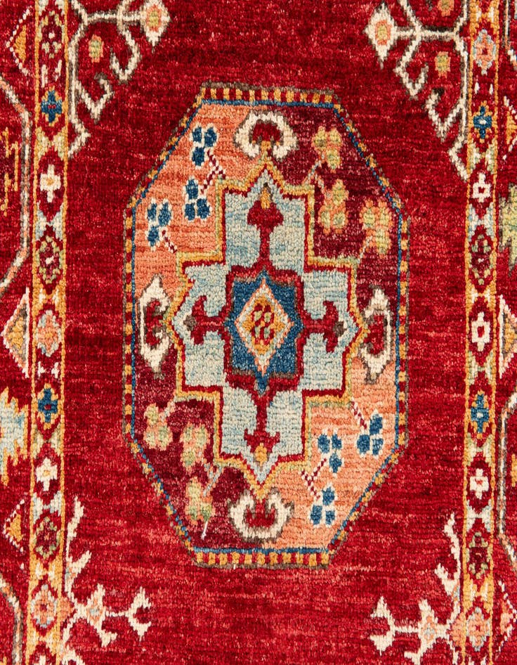 Detail image of 2' 8 x 9' 8  Hand Knotted Kazak Runner Rug
