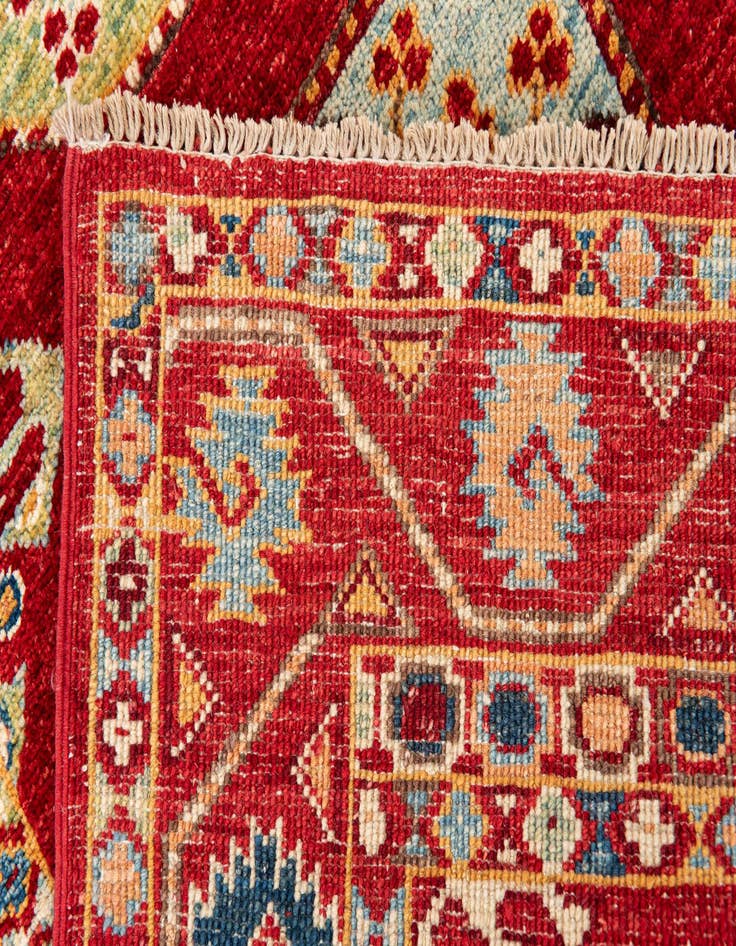 Detail image of 2' 8 x 9' 8  Hand Knotted Kazak Runner Rug
