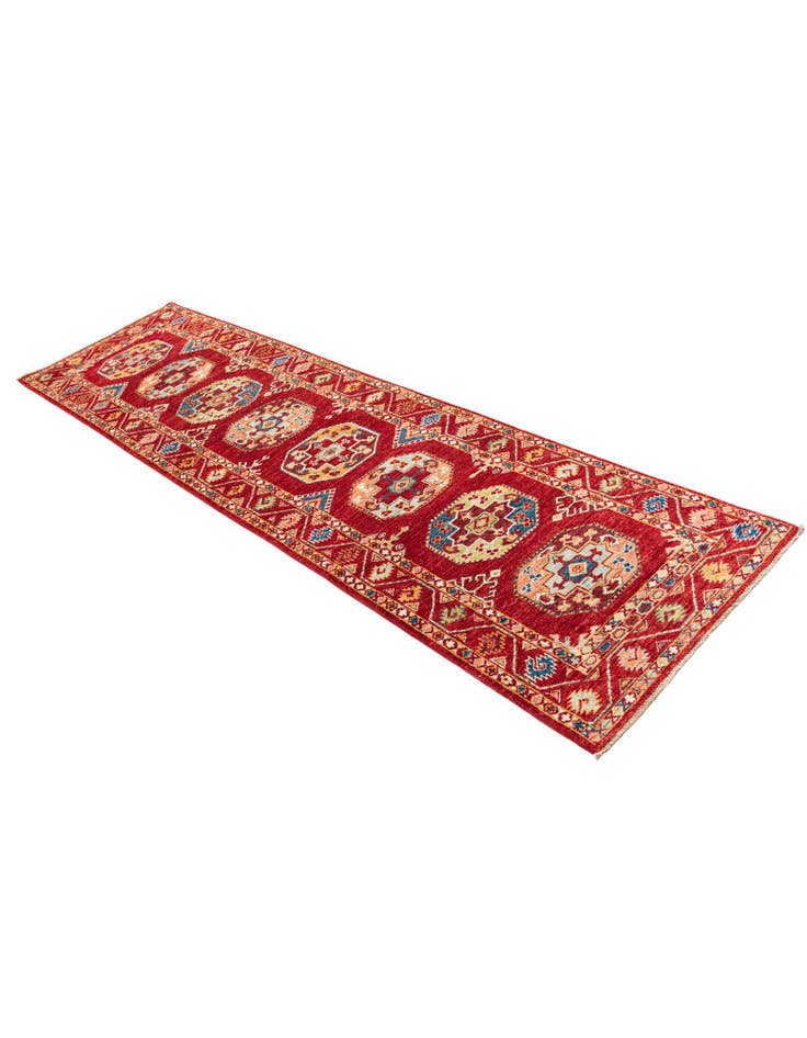 Detail image of 2' 8 x 9' 8 Hand Knotted Kazak Runner Rug