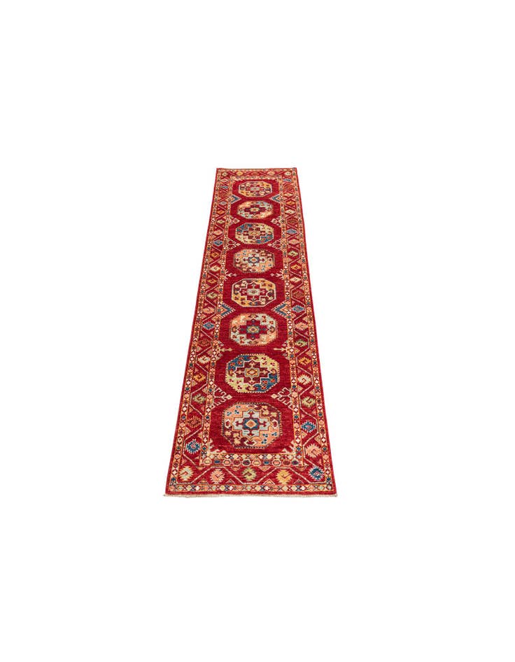 Detail image of 2' 8 x 9' 8 Hand Knotted Kazak Runner Rug