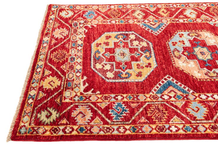 Detail image of 2' 8 x 9' 8 Hand Knotted Kazak Runner Rug