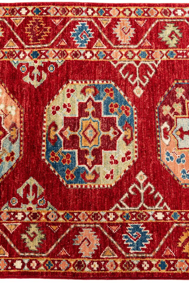 Detail image of 2' 8 x 9' 8 Hand Knotted Kazak Runner Rug