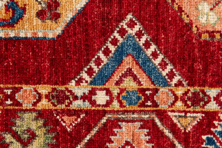 Detail image of 2' 8 x 9' 8 Hand Knotted Kazak Runner Rug