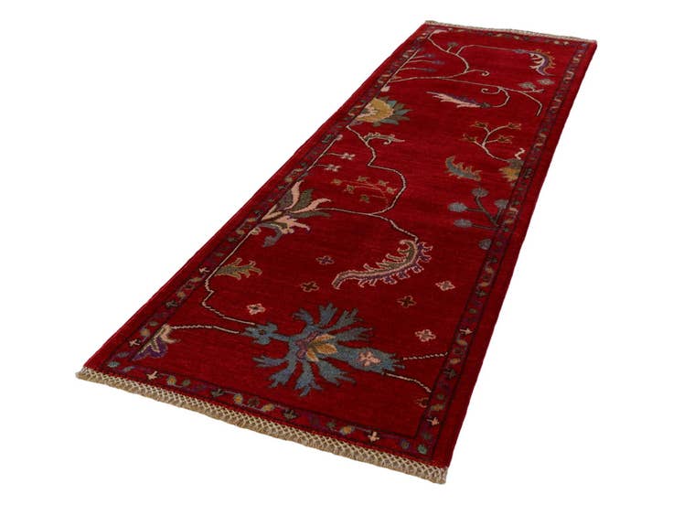 Detail image of 1' 10 x 5' 9 Hand Knotted Kazak Runner Rug