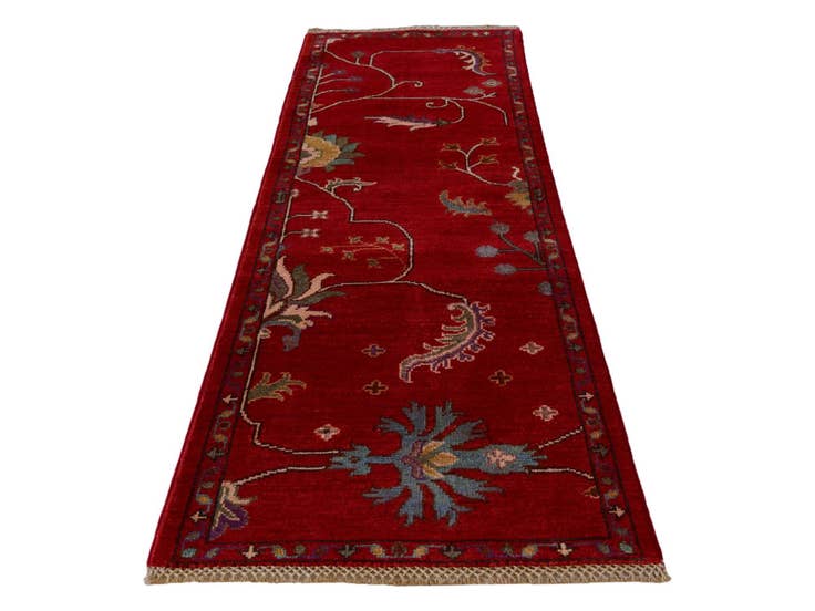 Detail image of 1' 10 x 5' 9 Hand Knotted Kazak Runner Rug
