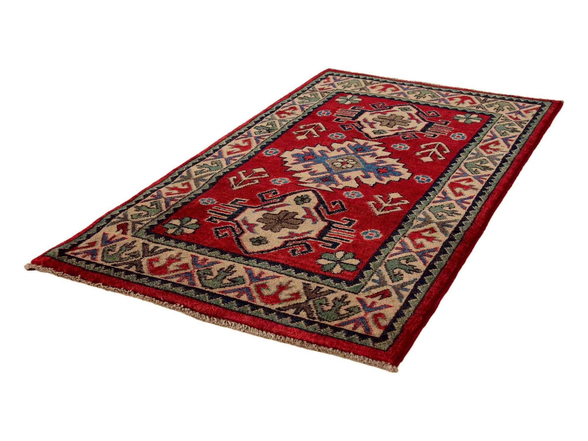 2' 1 x 3' 8 Hand Knotted Kazak Runner Rug