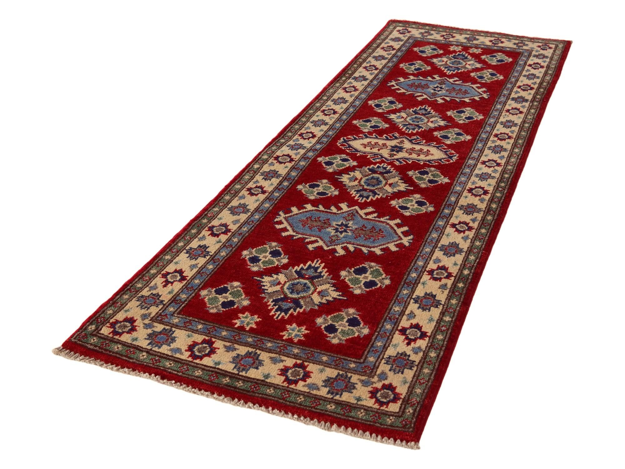 2' x 6' 2 Hand Knotted Kazak Runner Rug