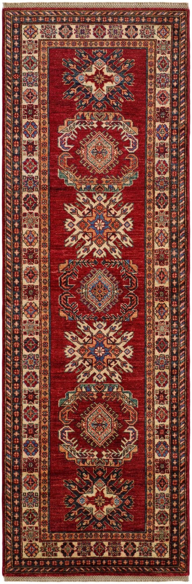 2' 9 x 8' 2 Hand Knotted Kazak Runner Rug