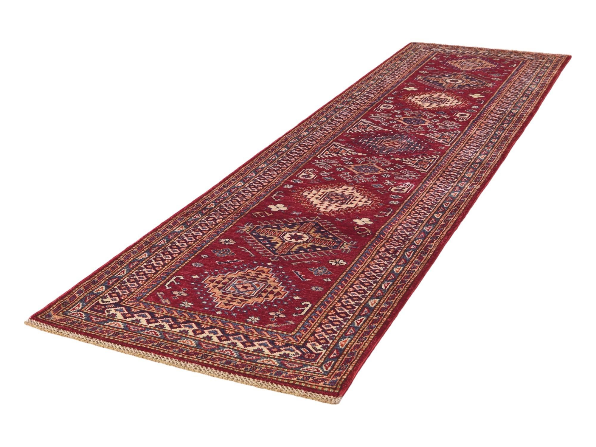 2' 9 x 10' 3 Hand Knotted Kazak Runner Rug