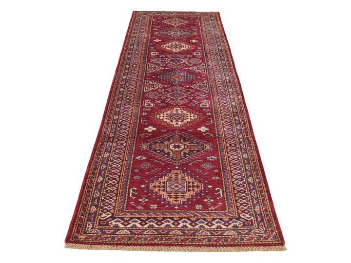 2' 9 x 10' 3 Hand Knotted Kazak Runner Rug