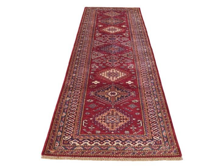Detail image of 2' 9 x 10' 3 Hand Knotted Kazak Runner Rug