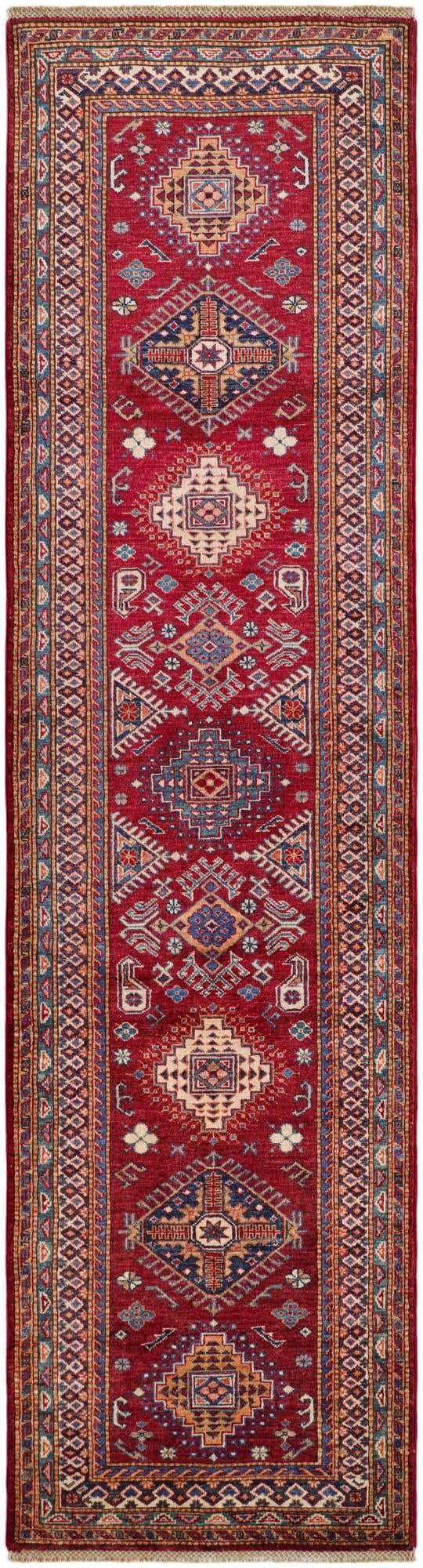 2' 9 x 10' 3 Hand Knotted Kazak Runner Rug