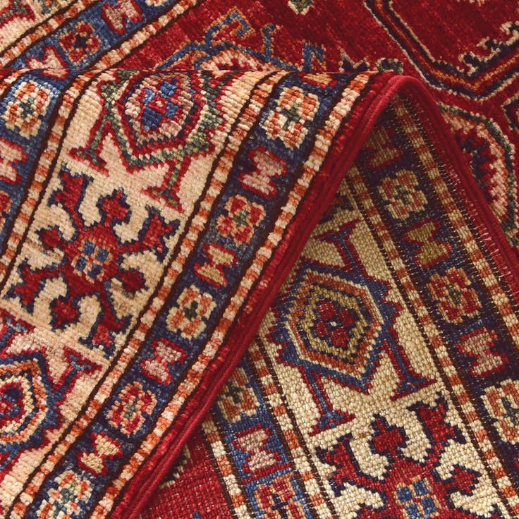 Detail image of 2' 6 x 8' 3 Hand Knotted Kazak Runner Rug
