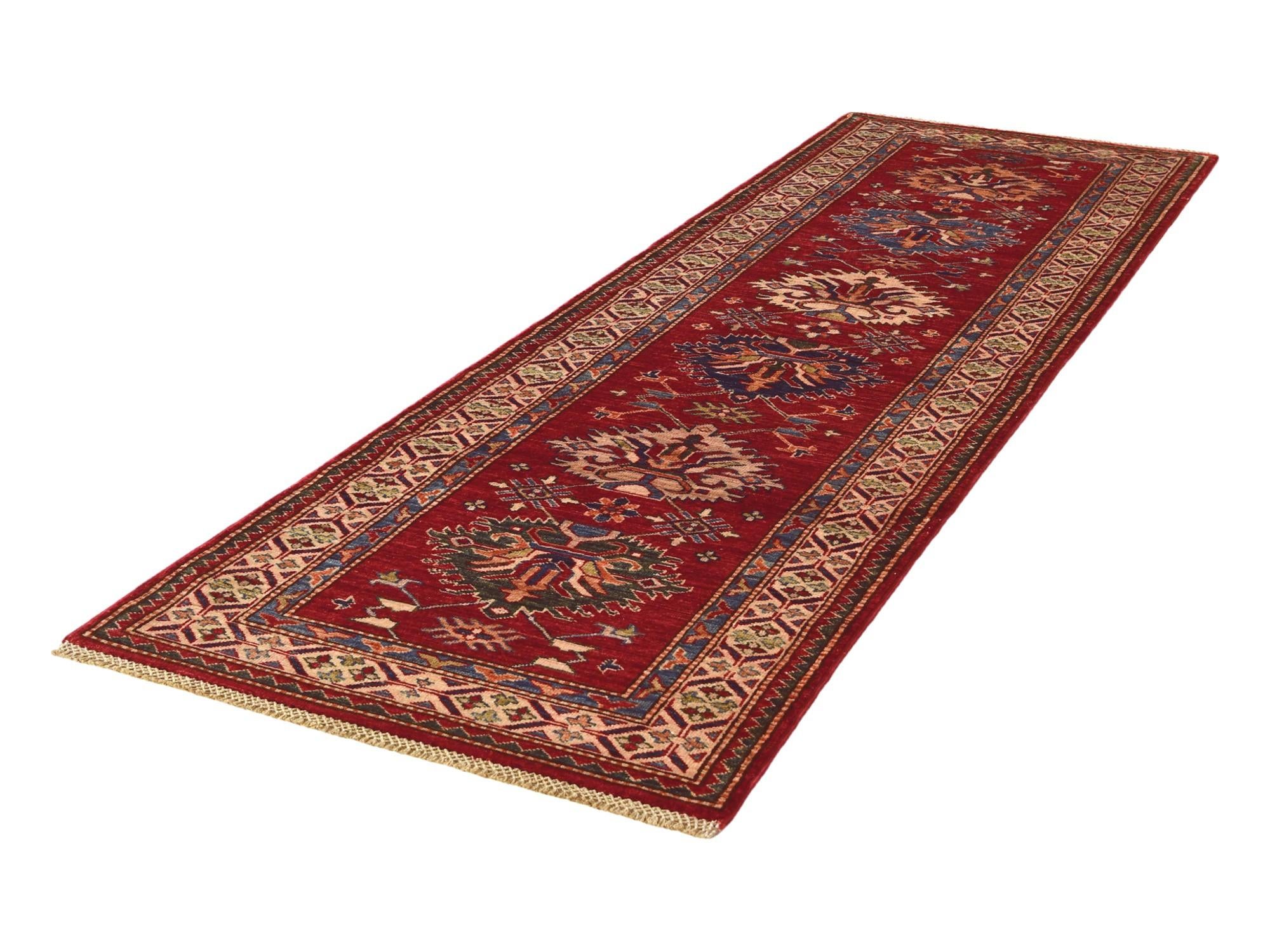 2' 7 x 8' 3 Hand Knotted Kazak Runner Rug