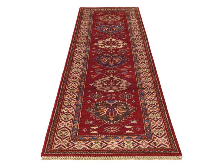 Detail image of 2' 7 x 8' 3 Hand Knotted Kazak Runner Rug