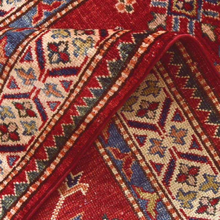 Detail image of 2' 7 x 8' 3 Hand Knotted Kazak Runner Rug