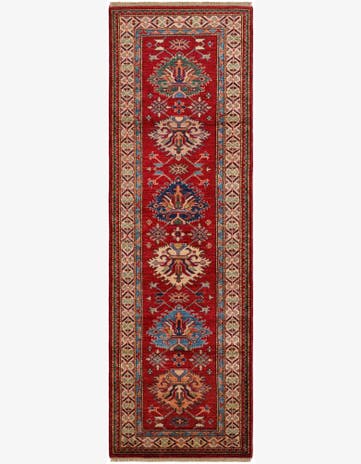 2' 7 x 8' 3 Hand Knotted Kazak Runner Rug