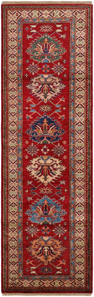 2' 7 x 8' 3 Hand Knotted Kazak Runner Rug