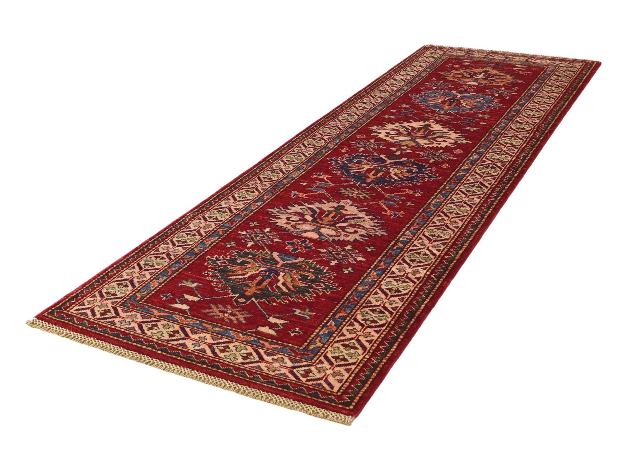 2' 8 x 8' 3 Hand Knotted Kazak Runner Rug