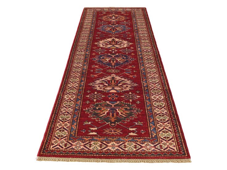 Detail image of 2' 8 x 8' 3 Hand Knotted Kazak Runner Rug