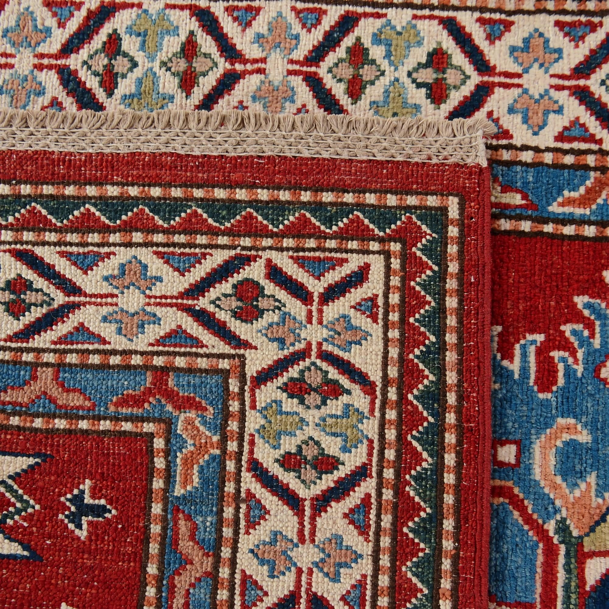 80cm x 250cm Hand Knotted Kazak Runner Rug