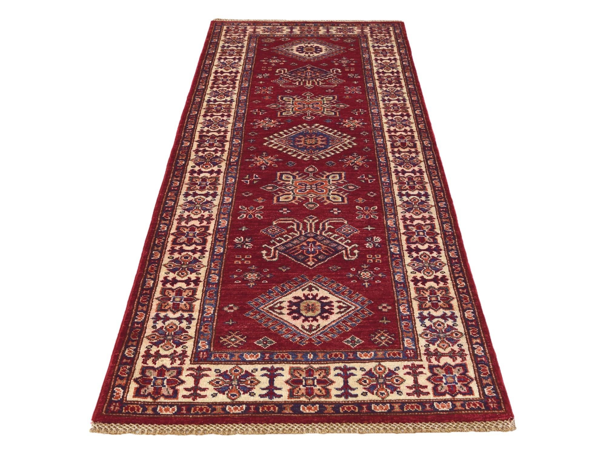 2' 9 x 7' 7 Hand Knotted Kazak Runner Rug