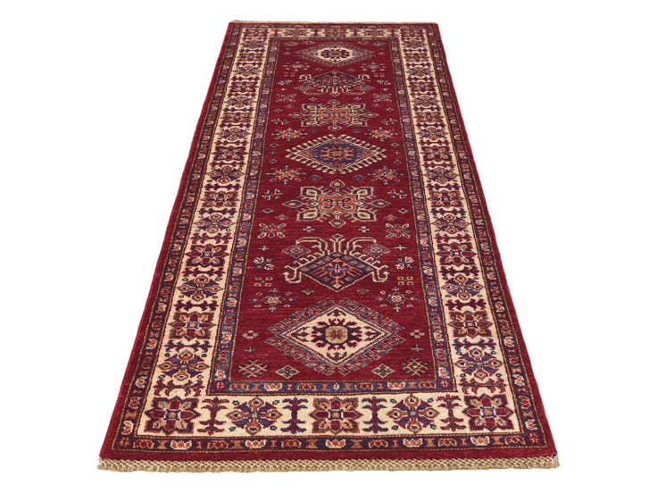 Detail image of 2' 9 x 7' 7 Hand Knotted Kazak Runner Rug