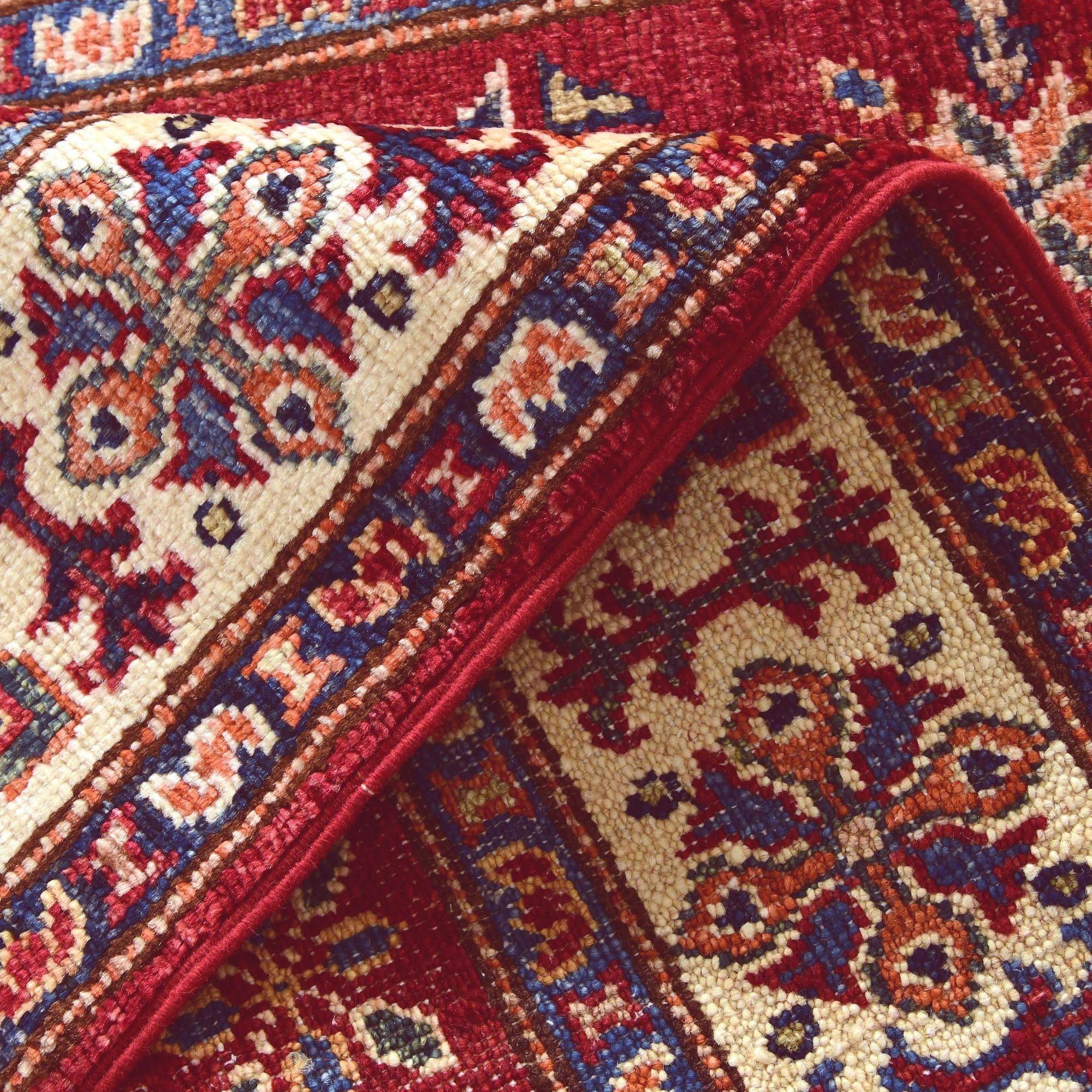 2' 9 x 7' 7 Hand Knotted Kazak Runner Rug