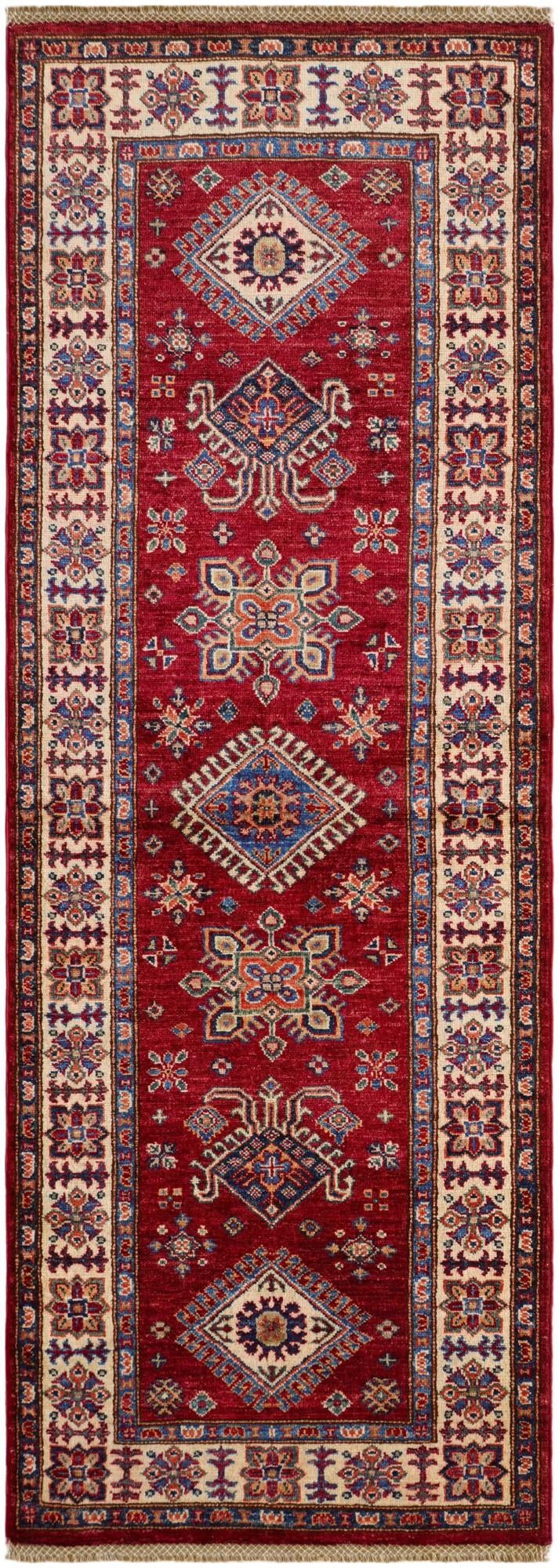 2' 9 x 7' 7 Hand Knotted Kazak Runner Rug