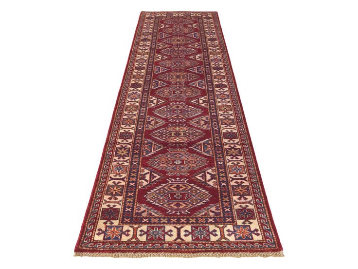 Detail image of 2' 8 x 10' 2 Hand Knotted Kazak Runner Rug