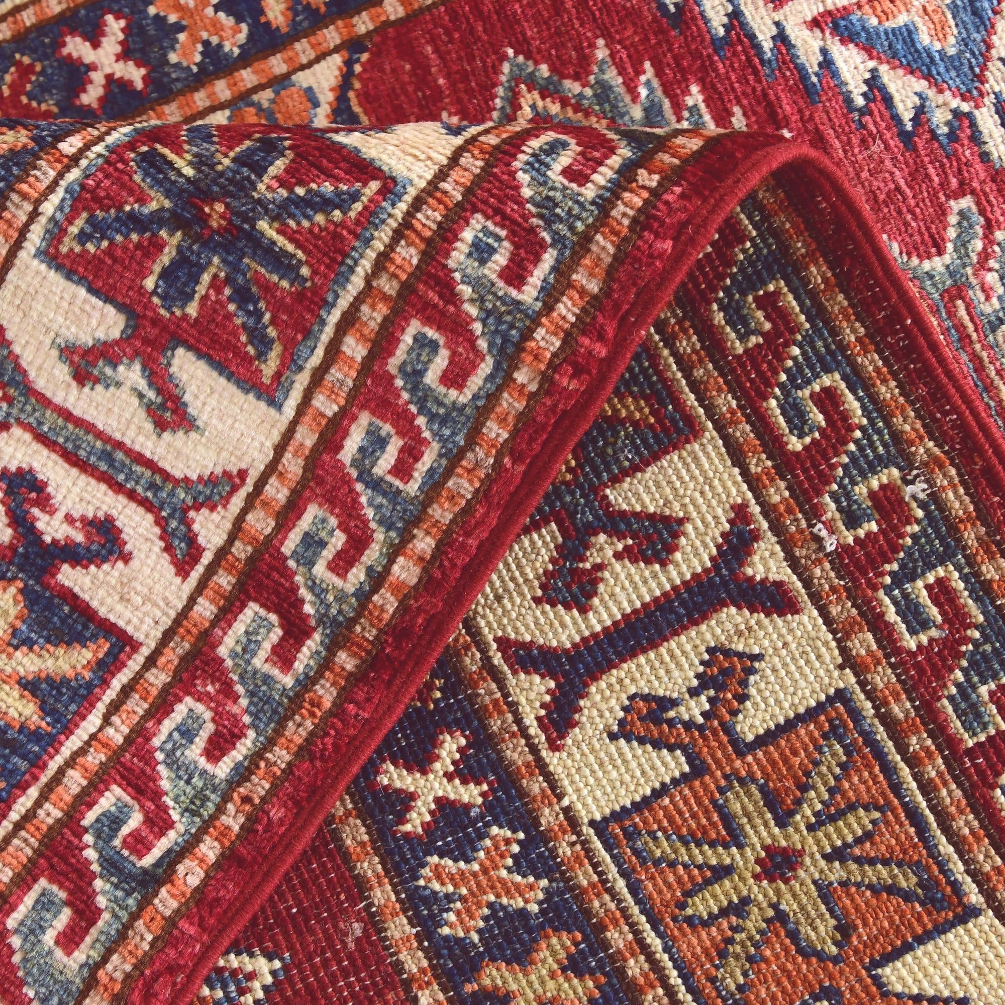 2' 8 x 10' 2 Hand Knotted Kazak Runner Rug