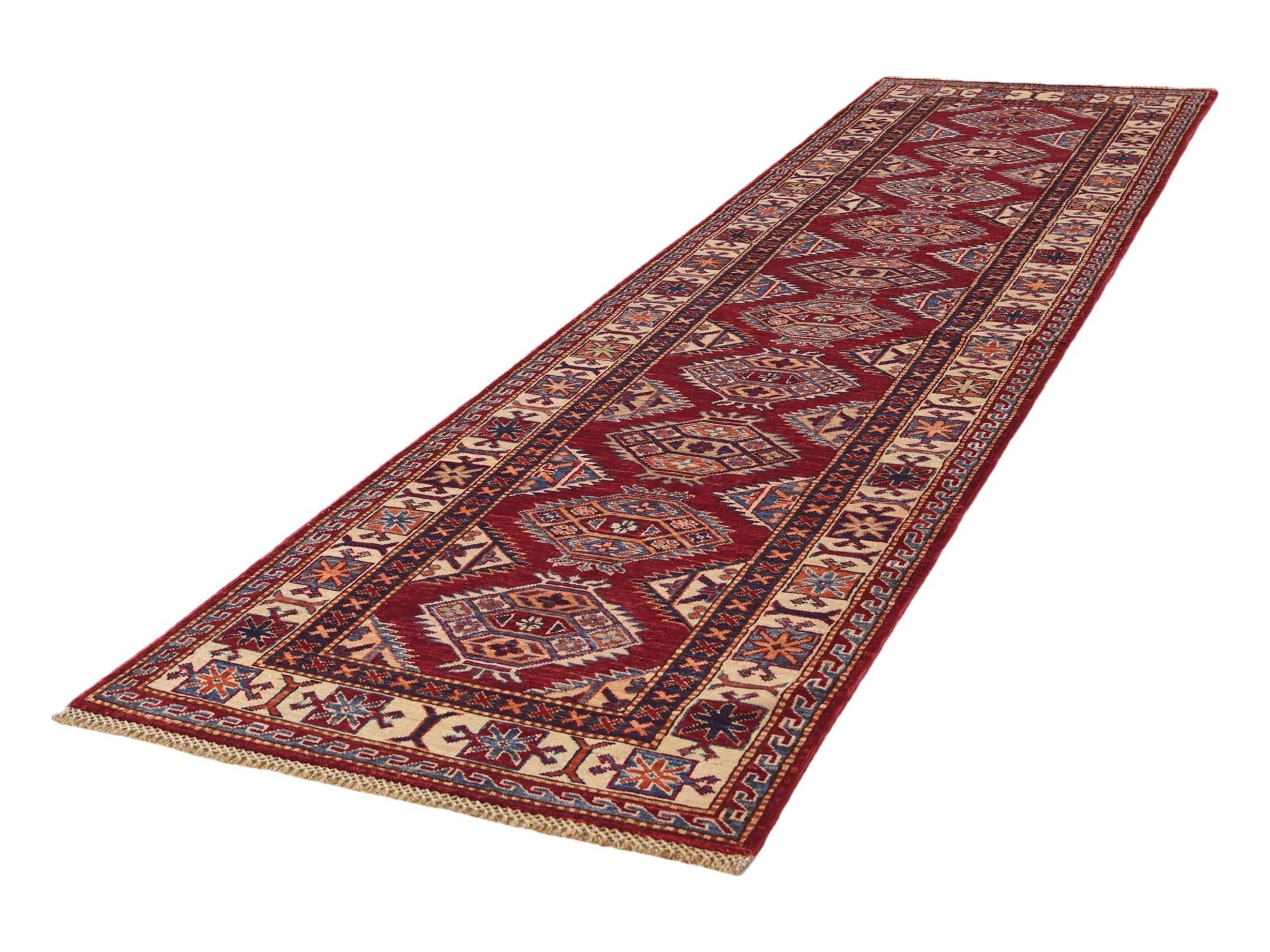2' 7 x 10' 5 Hand Knotted Kazak Runner Rug