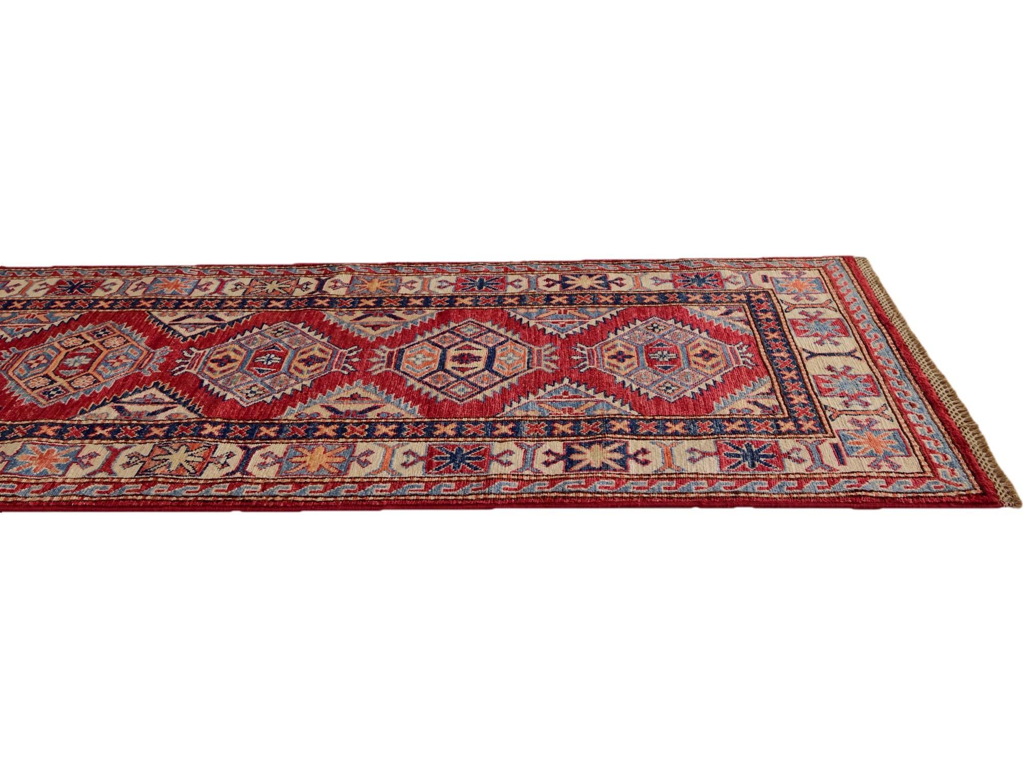 2' 7 x 10' 5 Hand Knotted Kazak Runner Rug