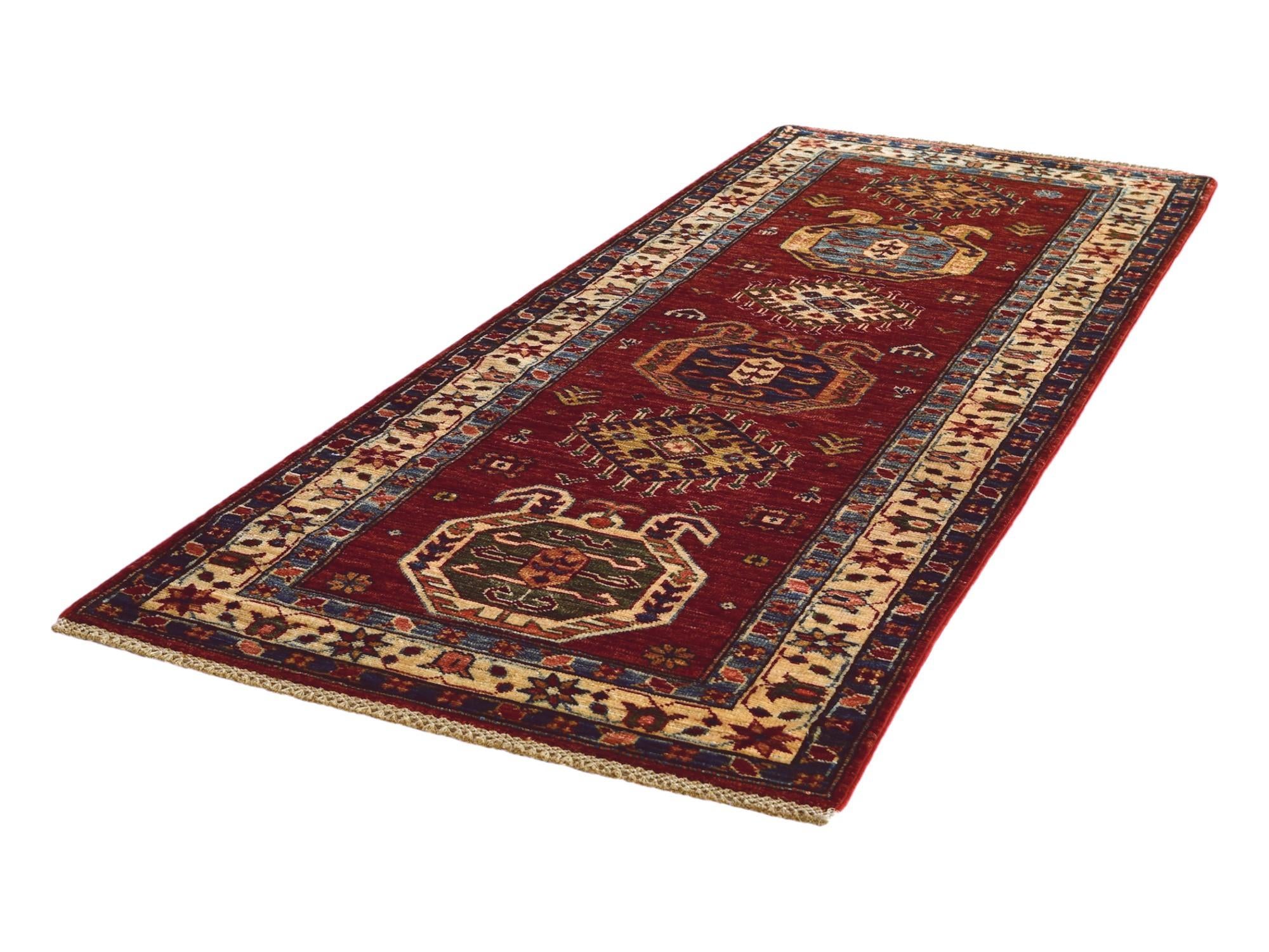 2' 7 x 6' 6 Hand Knotted Kazak Runner Rug