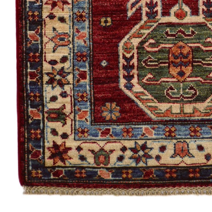 Detail image of 2' 7 x 6' 6 Hand Knotted Kazak Runner Rug