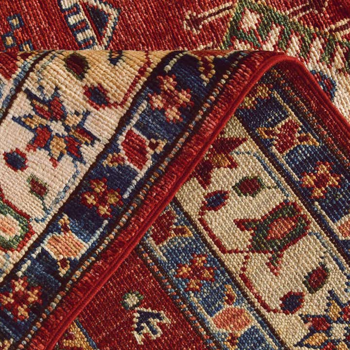2' 7 x 6' 6 Hand Knotted Kazak Runner Rug
