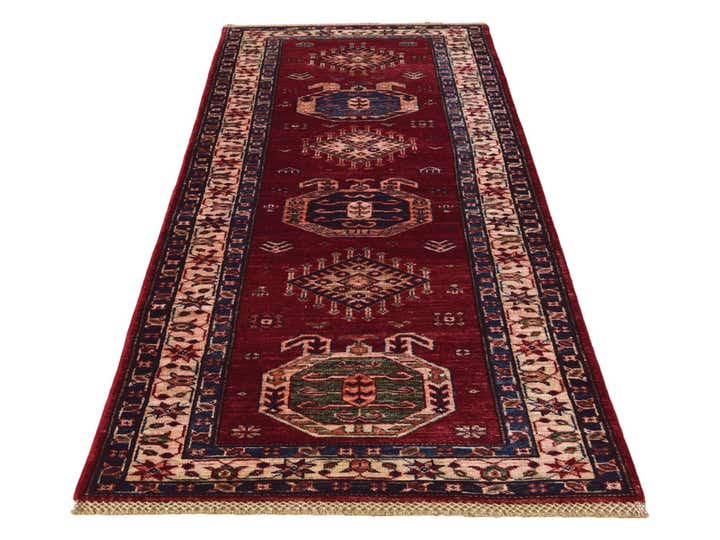 2' 6 x 6' 9 Hand Knotted Kazak Runner Rug