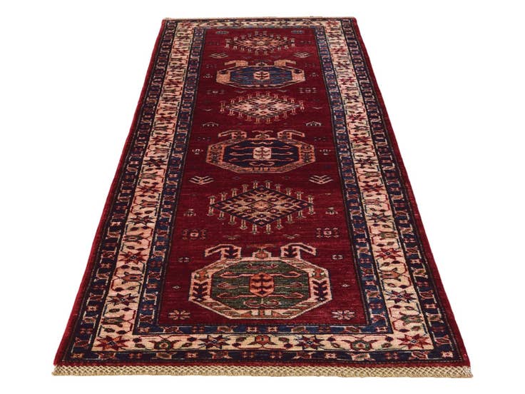Detail image of 2' 6 x 6' 9 Hand Knotted Kazak Runner Rug