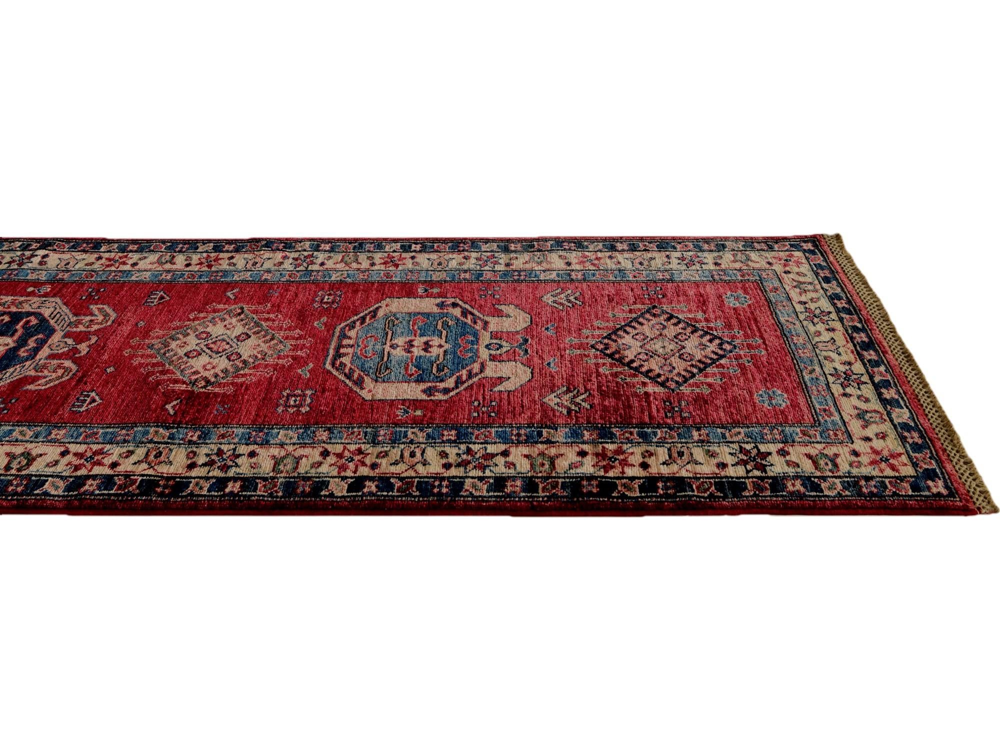2' 6 x 6' 9 Hand Knotted Kazak Runner Rug