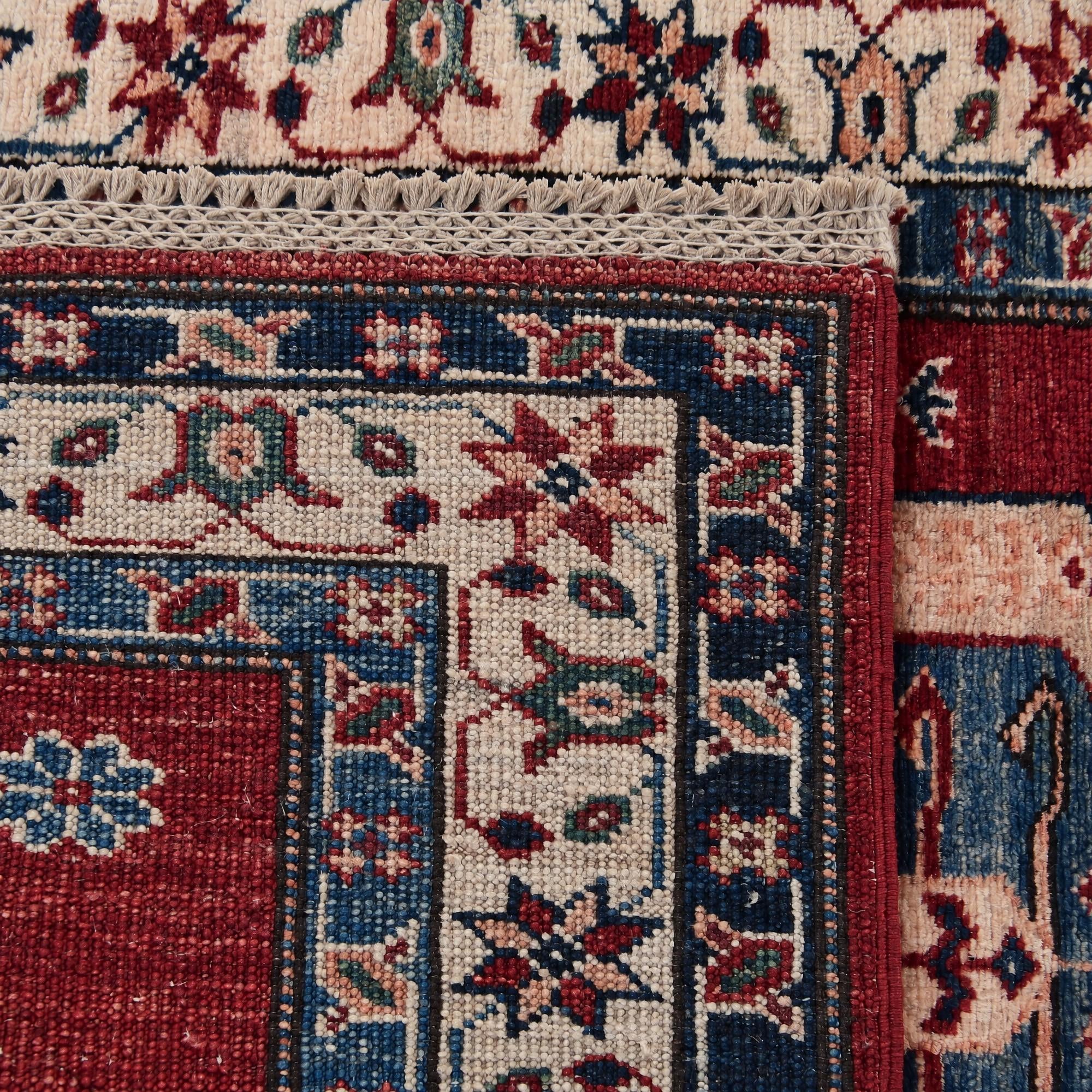 75cm x 205cm Hand Knotted Kazak Runner Rug