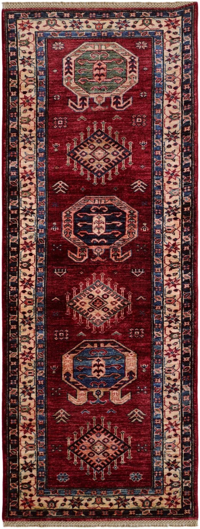 2' 6 x 6' 9 Hand Knotted Kazak Runner Rug
