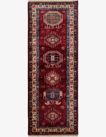 2' 6 x 6' 9 Hand Knotted Kazak Runner Rug