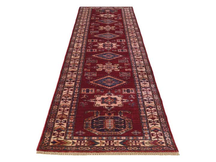 2' 10 x 11' 10 Hand Knotted Kazak Runner Rug