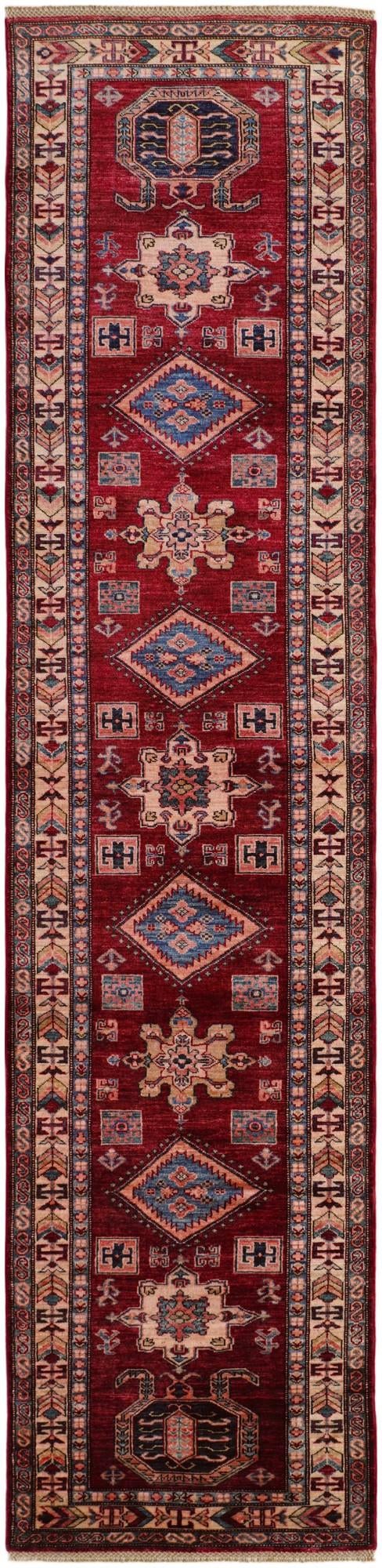 2' 10 x 11' 10 Hand Knotted Kazak Runner Rug