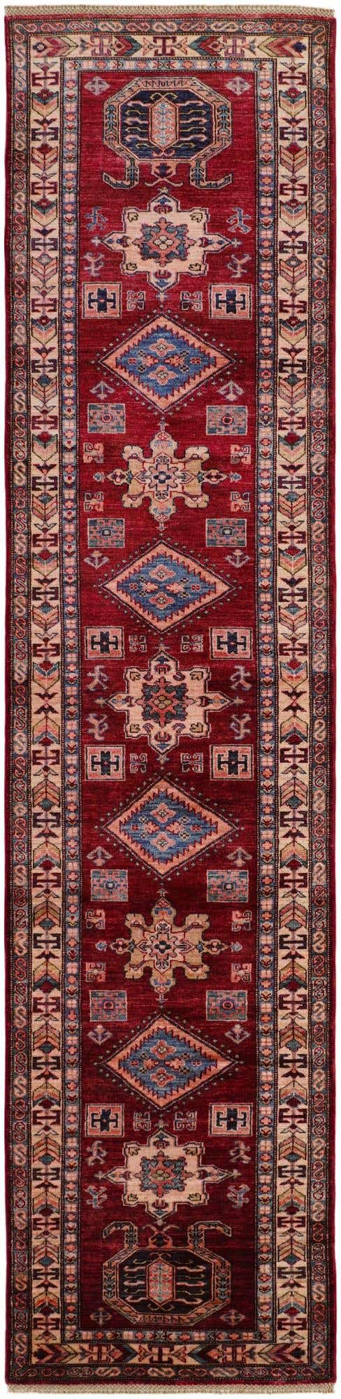 2' 10 x 11' 10 Hand Knotted Kazak Runner Rug