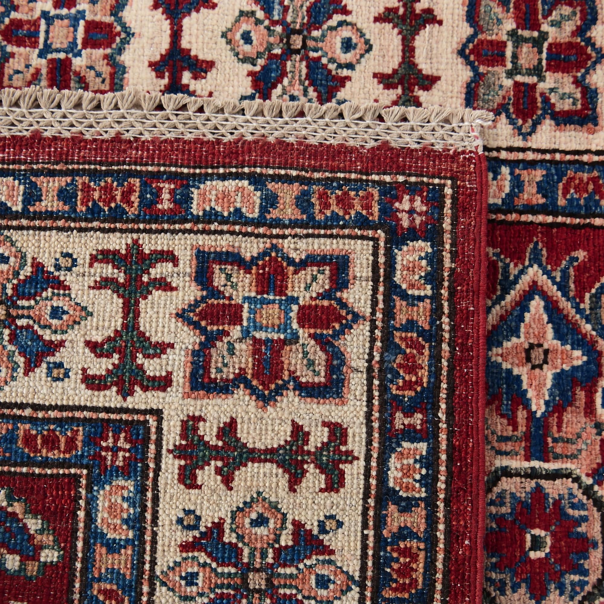 80cm x 265cm Hand Knotted Kazak Runner Rug