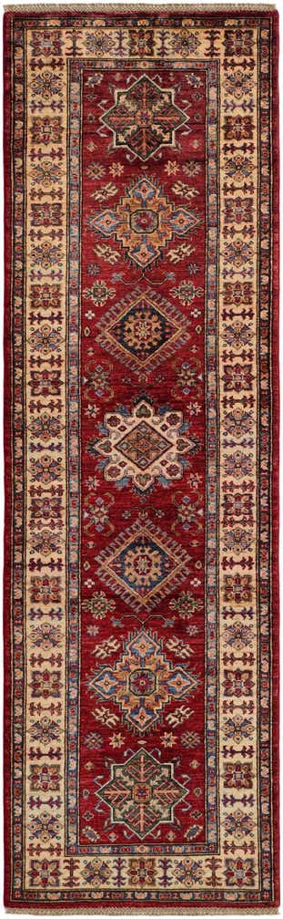 2' 7 x 8' 8 Hand Knotted Kazak Runner Rug