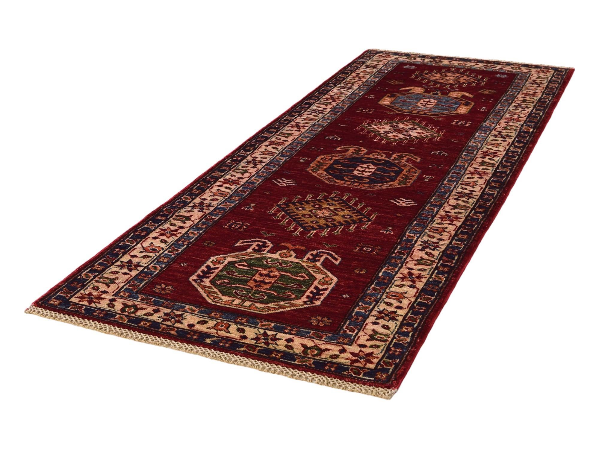2' 8 x 6' 11 Hand Knotted Kazak Runner Rug