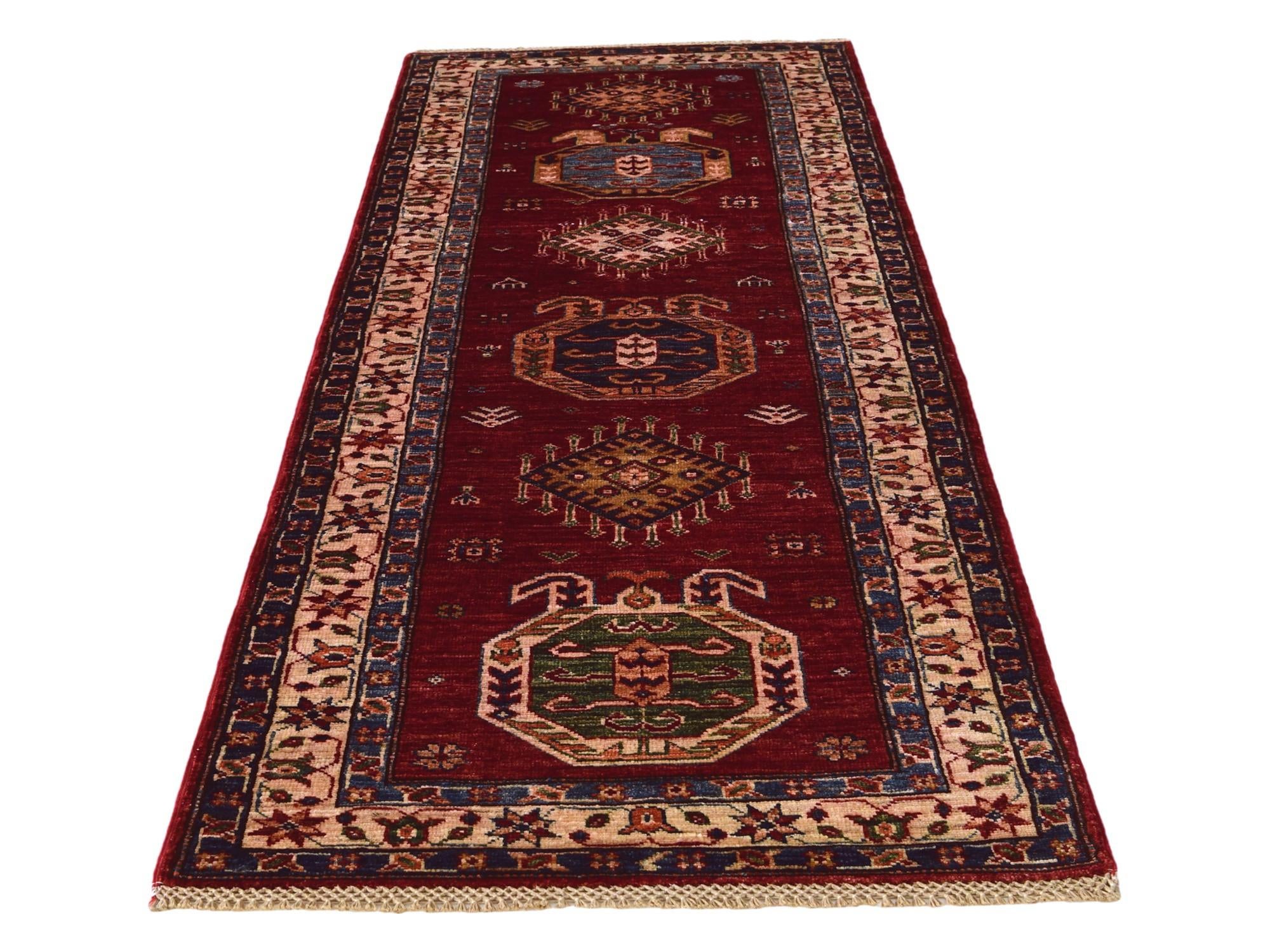 2' 8 x 6' 11 Hand Knotted Kazak Runner Rug
